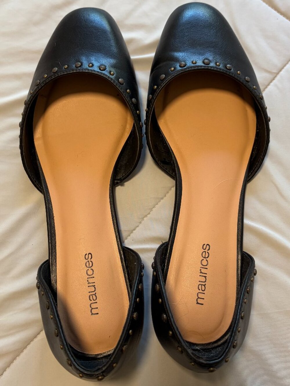 Maurices Greta Studded D'orsay Flats in Black